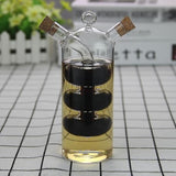2-in-1 Double Layer Bottle Sauce Oil Vinegar Glass Bottle Condiment Seasoning Sealed Kitchen