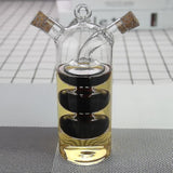 2-in-1 Double Layer Bottle Sauce Oil Vinegar Glass Bottle Condiment Seasoning Sealed Kitchen