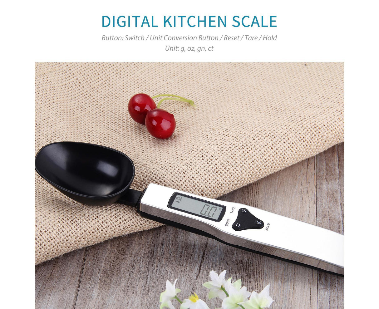 300g Food Spoon Scale Digital Kitchen Spoon Scale LCD Display Scale Weight G OZ GN CT for Baking Cooking Portable Food Scale 0.1g Precise