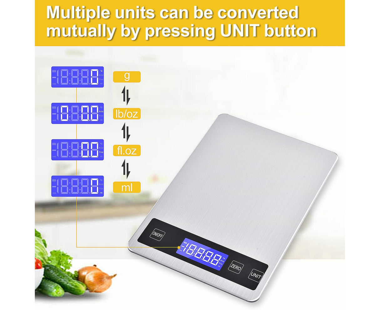 Kitchen Scale Durable Lightweight Electronic Scale Stainless Steel Fast Digital Weight Measure Tool