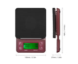 Digital Kitchen Scale Food Scale Coffee Scale with Timer and Tare 3kg/0.1g Accurate Electric Kitchen Scale with Large LCD 5 Units