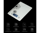 5KG/1G Accurate Touch Screen LCD Backlight Digital Kitchen Food Scale G/LB/OZ Electronic Weight Balance for Baking Cooking Tare Function - White Variant Size Value white