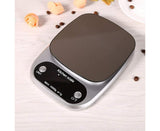 Kitchen Scale Multifunction Digital Stainless Steel Liquid Crystal Kitchen Scale with High Accuracy Range from 1g/0.035oz to 10kg 21*15.5*3cm