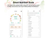 Food Nutrition Scale Food Kitchen Scale BT Digital Kitchen Scale with Nutritional Calculator and Timer 3kg/0.1g Touch Control 5 Units USB