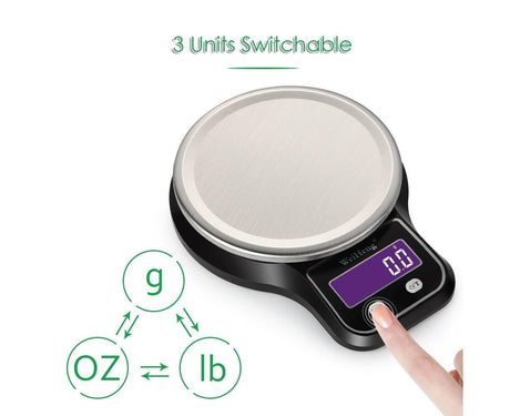 WeiHeng 1g to 5kg Kitchen Food Scale with Weighing Bowl Variant Size Value 1g to 5kg