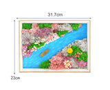 1 Set Everlasting Moss Painting Unique Creative Ocean World Picture with Photo Frame for Home Decoration