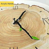 Silent Vintage Wall Clock Wood Wall Clock, Kitchen Wall Clock, Retro Vintage Wall Clock for Home Living Room Kitchen 28x30cm
