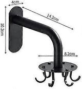 Kitchen Utensil Holder 360 Rotating Storage Hook, 8 Under Cabinet Hooks Kitchen Utensil