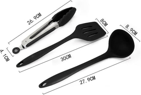 Kitchen Utensils Silicone Set, Bpa-free Silicone Kitchen Utensil Set, Dishwasher secure, Non-stick