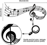 Music Notes Tab Wall Art Decor, Music Notes Wall Art Sticker Removable Vinyl Wall Decals
