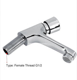 Time Delay Push Faucet, Cold Water Push Faucet Bathroom Sink Faucets Bathroom Faucet Cold Water Hand Wash Faucet for Bathroom and Kitchen