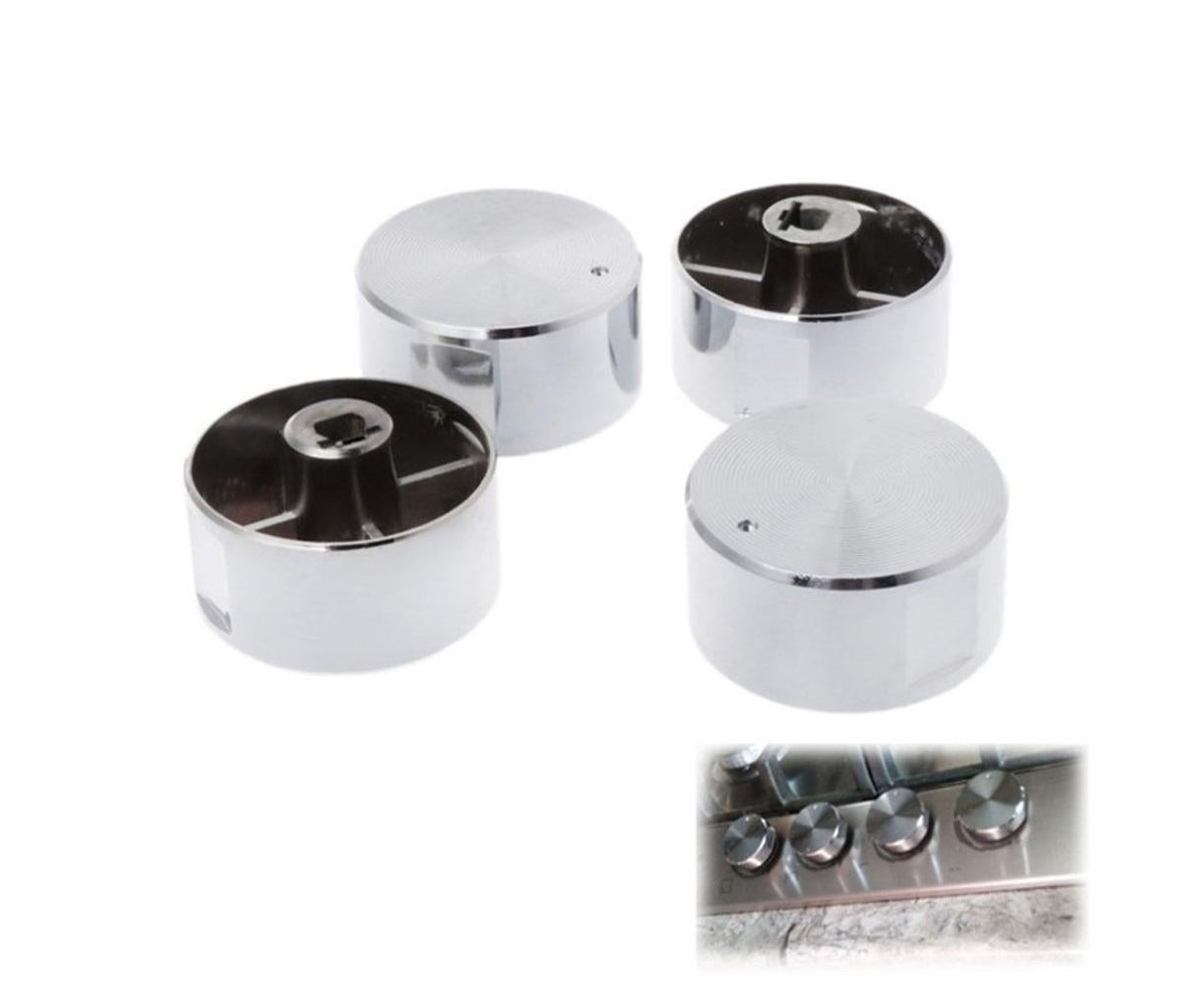 4Pcs Rotary Switches Round Knob Gas Stove Burner Oven Kitchen Parts Handles