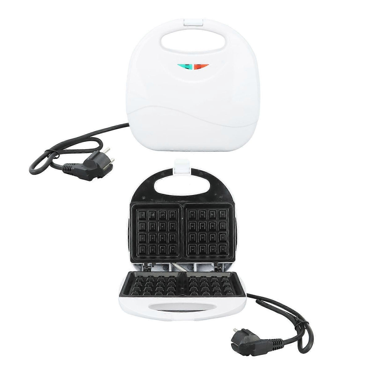 750W Mini Waffle Maker - Nonstick Aluminum Alloy Waffle Iron for Breakfast, Easy to Use