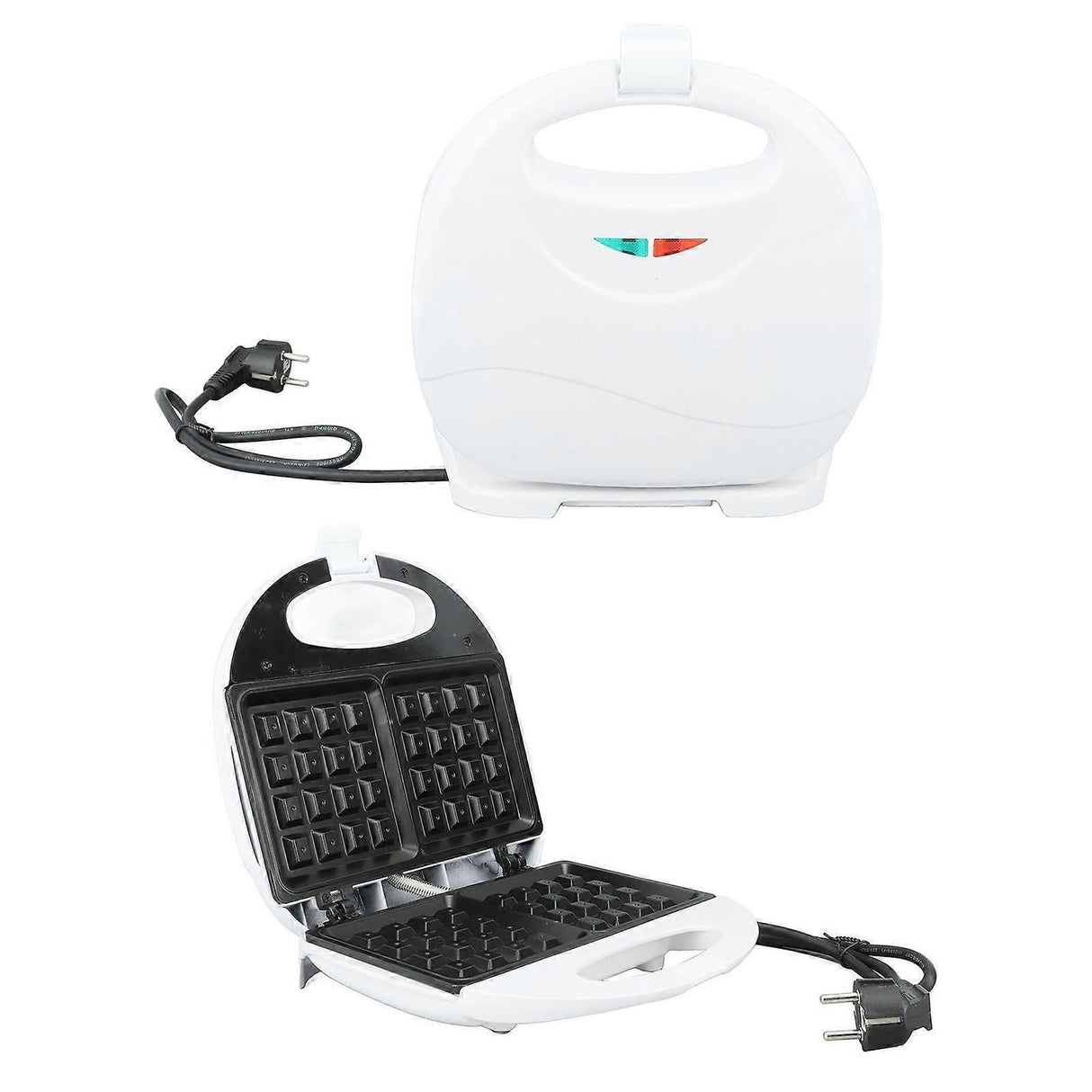 750W Mini Waffle Maker - Nonstick Aluminum Alloy Waffle Iron for Breakfast, Easy to Use