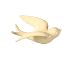 Ceramic 3D Bird Shape Wall Ornaments-Beige Yellow S