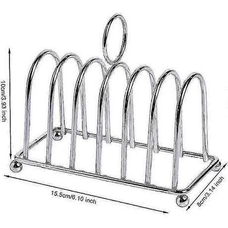 Stainless Steel Horseshoe Toaster Display Rack for Kitchen & Outdoor