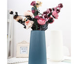 Plastic Nordic Style Vase Dried Flower Arrangement Pot Holder Home Office Decor-Milky White