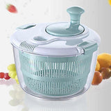 Manual Salad Spinner with Lid Lock and Handle, Easy Use Kitchen Bowl