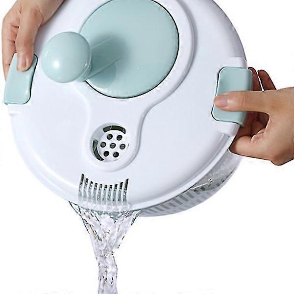 Manual Salad Spinner with Lid Lock and Handle, Easy Use Kitchen Bowl