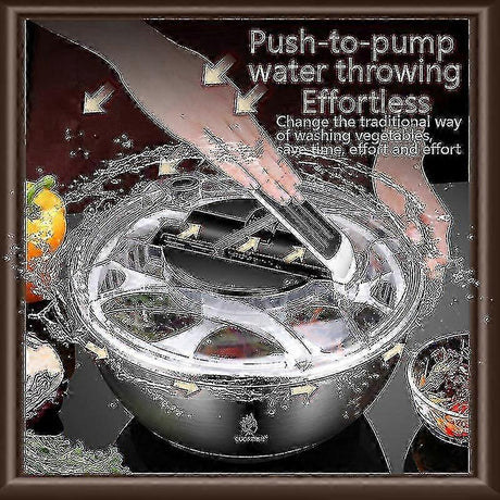 3.5L Salad Spinner Fruits & Vegetable Washer Dryer Kitchen Tool