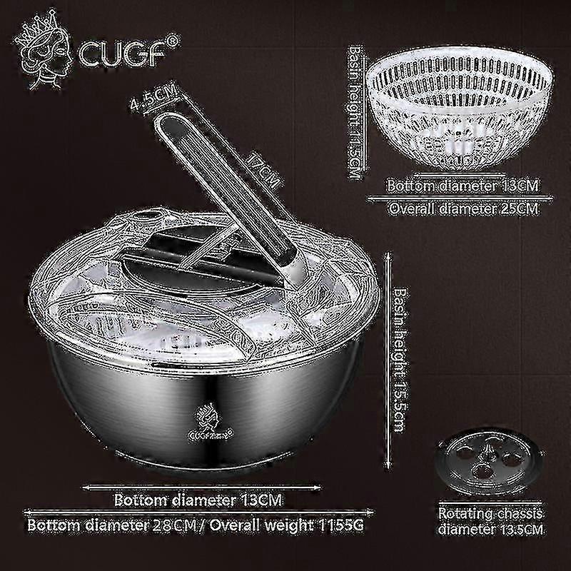 3.5L Salad Spinner Fruits & Vegetable Washer Dryer Kitchen Tool