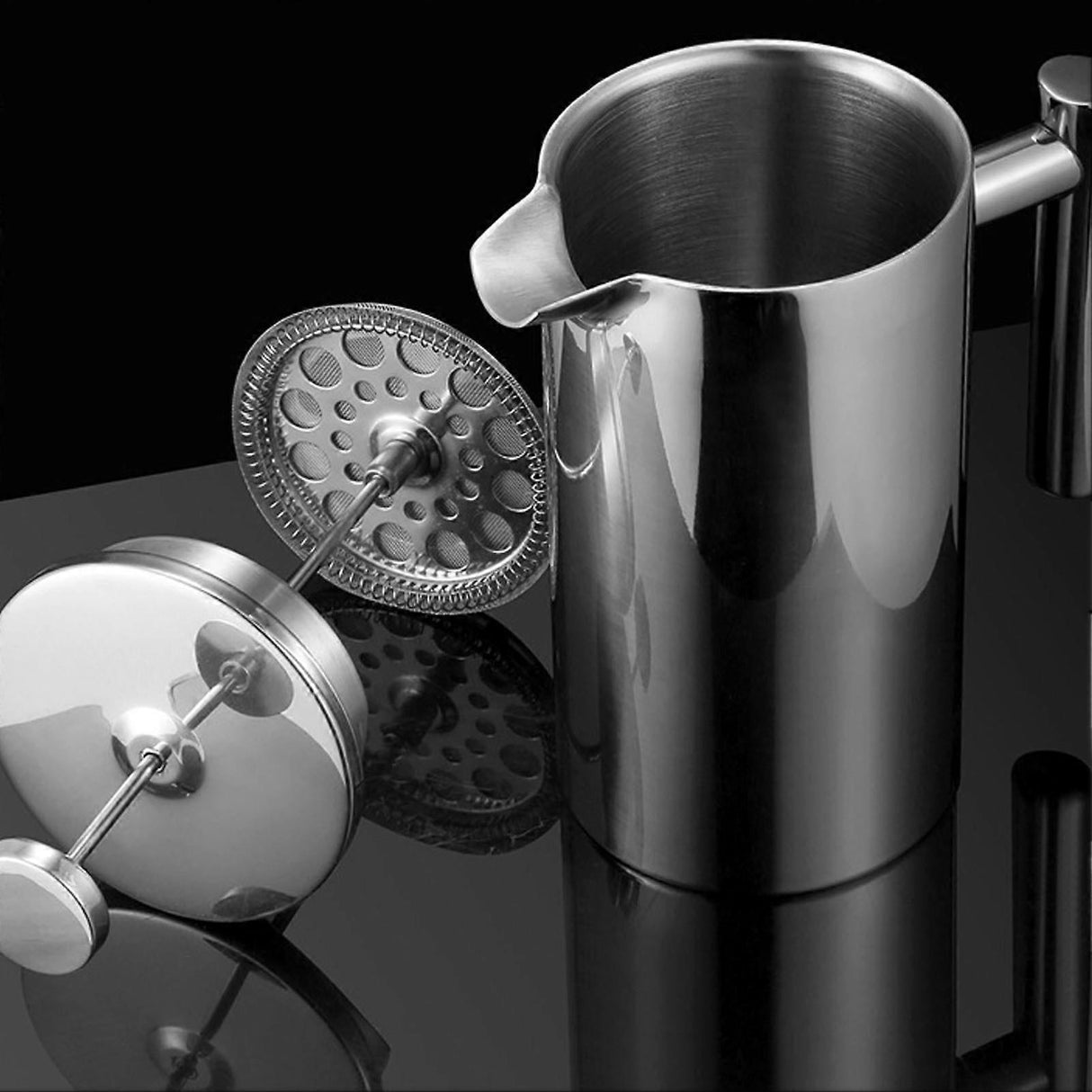 1000ml Stainless Steel Double Layer French Press Coffee Pot for Home Travel