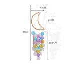 Wooden Moon Shape Wind Chime-Multicolor