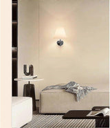 Battery Operated Wall Sconces Set of 2, USB Rechargeable Wireless Lamps, Remote, Linen Shade