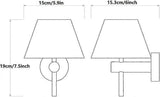 Battery Operated Wall Sconces Set of 2, USB Rechargeable Wireless Lamps, Remote, Linen Shade