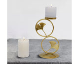 Nordic Retro Golden Candlestick Candle Holder Romantic Wedding Props Ornaments-Black L