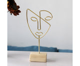Abstract Metal Face Art-Golden