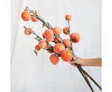 Artificial Flower 7/6 Heads Persimmon Branch Home Wedding Party Festival Decor