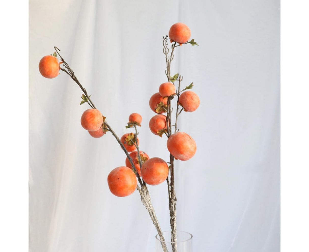 Artificial Flower 7/6 Heads Persimmon Branch Home Wedding Party Festival Decor