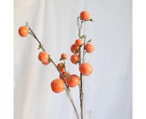 Artificial Flower 7/6 Heads Persimmon Branch Home Wedding Party Festival Decor