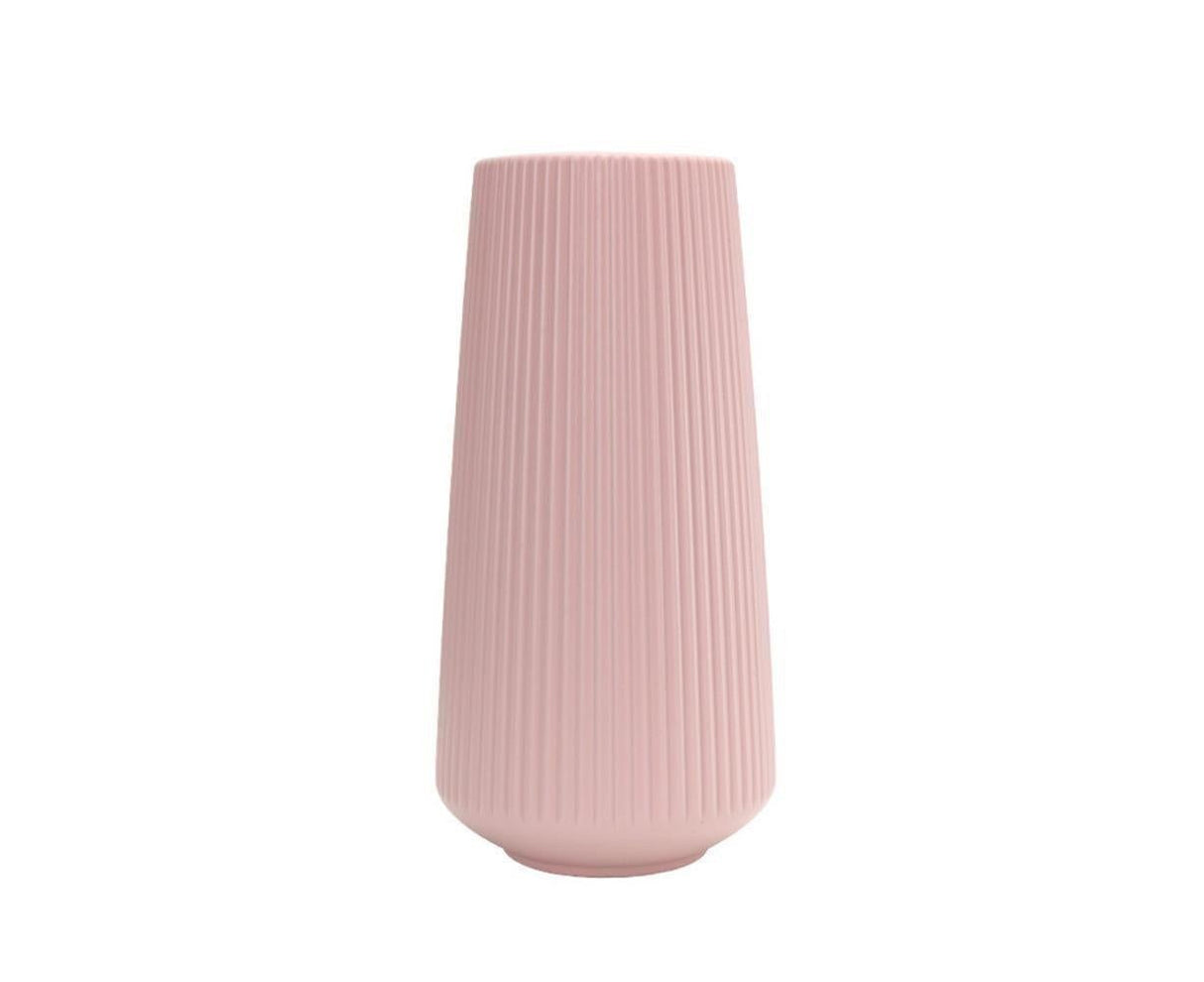 Plastic Nordic Style Vase Dried Flower Arrangement Pot Holder Home Office Decor-Pink