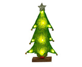 Luminous Mini Christmas Tree Desktop Display Mold Night Light Party Decor Gift-Green