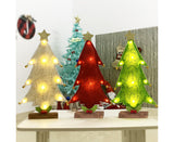 Luminous Mini Christmas Tree Desktop Display Mold Night Light Party Decor Gift-Green