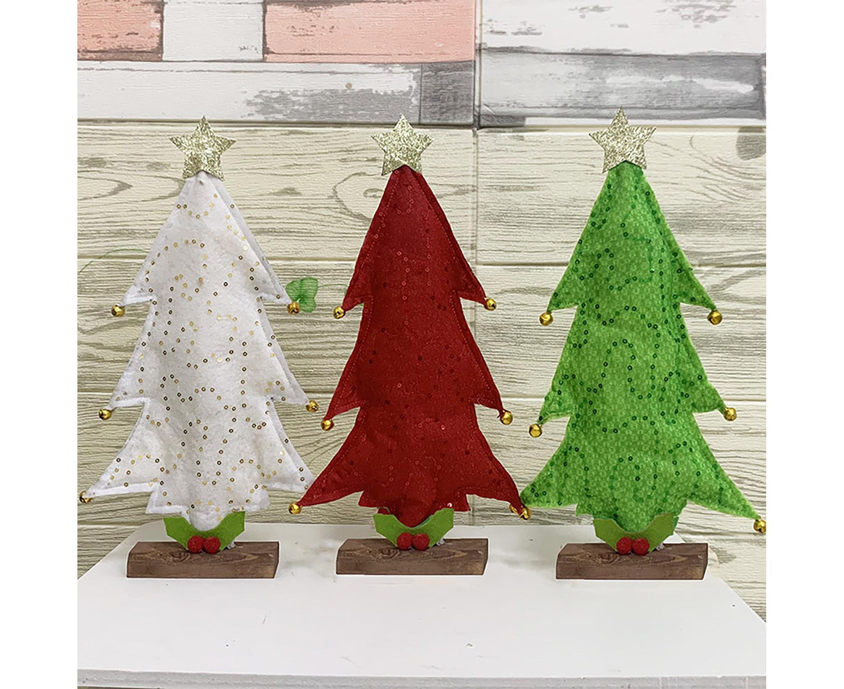 Luminous Mini Christmas Tree Desktop Display Mold Night Light Party Decor Gift-Green
