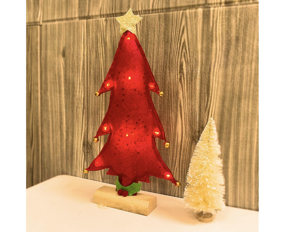 Luminous Mini Christmas Tree Desktop Display Mold Night Light Party Decor Gift-Green