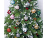 12Pcs 5.5cm Glitter Baubles Balls Christmas Tree Ornament Party Hanging Decor-Green