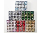 12Pcs 5.5cm Glitter Baubles Balls Christmas Tree Ornament Party Hanging Decor-Green