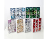 12Pcs 5.5cm Glitter Baubles Balls Christmas Tree Ornament Party Hanging Decor-Green