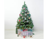 12Pcs 5.5cm Glitter Baubles Balls Christmas Tree Ornament Party Hanging Decor-Green
