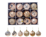 12Pcs 5.5cm Glitter Baubles Balls Christmas Tree Ornament Party Hanging Decor-Green