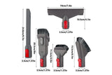 6Pcs Brush Attachment Tools Kit Compatible for Dyson V7 V8 V10 V11 Vacuum Cleaner Accessories Cordless Stick Vacuum Cleaner Accessory Replacement Including Flexible Hose, Crevice Tool, Mattress Tool, Stiff Dust Brush