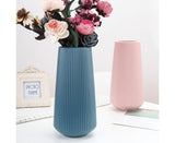 Plastic Nordic Style Vase Dried Flower Arrangement Pot Holder Home Office Decor-Blue