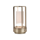Table Lamp Rechargeable with Touch Dimmer for Bedroom - Gold
