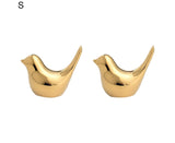 2Pcs Display Mold Wear-resistant Bird Pattern Ceramic Little Bird Statue Ornament for Bookshelf- S