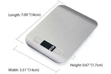 5KG Stainless Steel Digital Electronic Kitchen Scale Postal Scales 1g LCD Backlight Weight Black