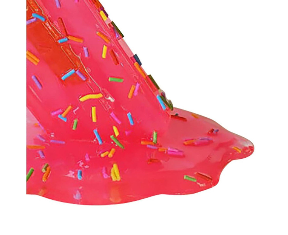 Resin Ornament Artificial Home Decoration DIY Melting Ice Cream Sculpture Art Craft for Table-Red